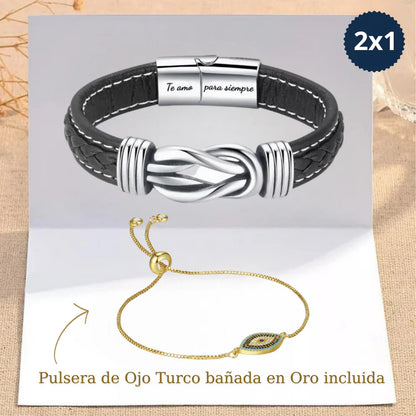 PULSERA CUERO TRENZADO